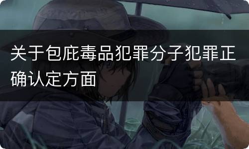 关于包庇毒品犯罪分子犯罪正确认定方面