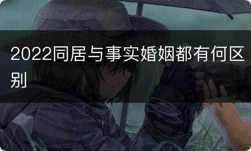 2022同居与事实婚姻都有何区别