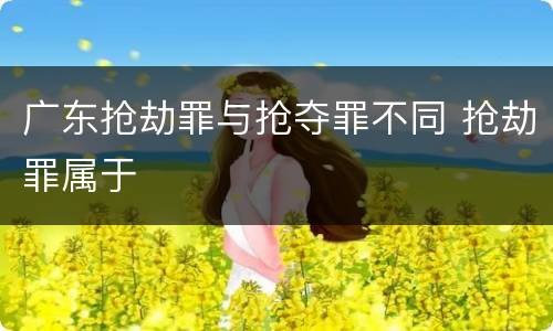 广东抢劫罪与抢夺罪不同 抢劫罪属于
