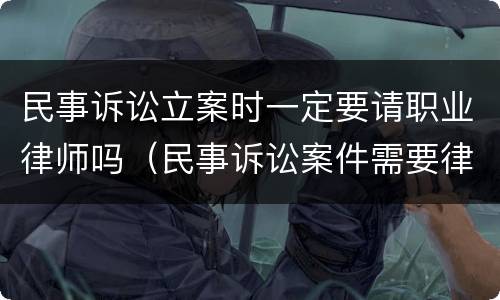 民事诉讼立案时一定要请职业律师吗（民事诉讼案件需要律师吗）