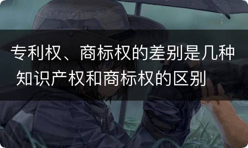 专利权、商标权的差别是几种 知识产权和商标权的区别