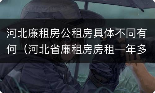 河北廉租房公租房具体不同有何（河北省廉租房房租一年多少钱）