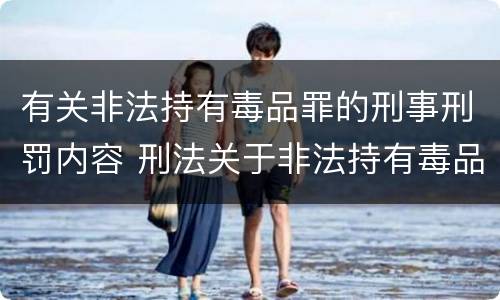 有关非法持有毒品罪的刑事刑罚内容 刑法关于非法持有毒品罪的规定