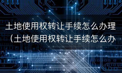 土地使用权转让手续怎么办理（土地使用权转让手续怎么办理流程）