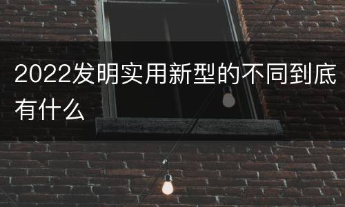 2022发明实用新型的不同到底有什么