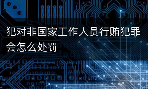 犯对非国家工作人员行贿犯罪会怎么处罚