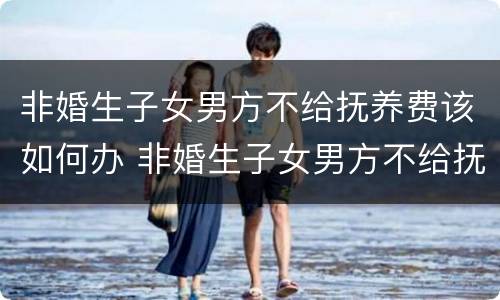 非婚生子女男方不给抚养费该如何办 非婚生子女男方不给抚养费该如何办