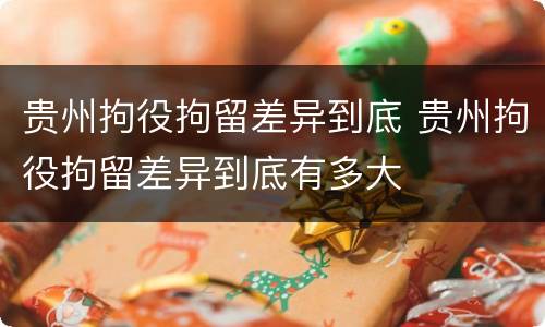 贵州拘役拘留差异到底 贵州拘役拘留差异到底有多大