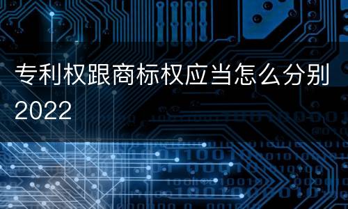 专利权跟商标权应当怎么分别2022