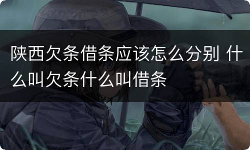 陕西欠条借条应该怎么分别 什么叫欠条什么叫借条