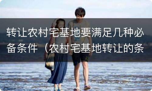 转让农村宅基地要满足几种必备条件（农村宅基地转让的条件）