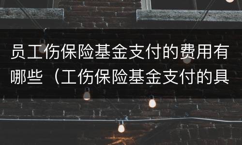 员工伤保险基金支付的费用有哪些（工伤保险基金支付的具体标准）