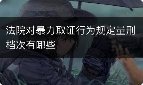 法院对暴力取证行为规定量刑档次有哪些