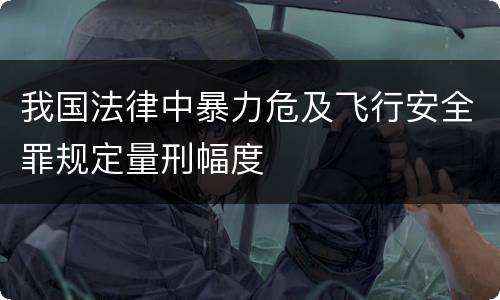 我国法律中暴力危及飞行安全罪规定量刑幅度
