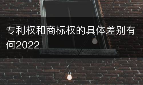 专利权和商标权的具体差别有何2022