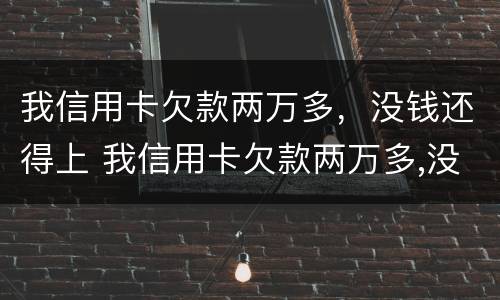 我信用卡欠款两万多，没钱还得上 我信用卡欠款两万多,没钱还得上征信吗