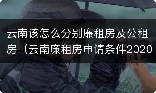 云南该怎么分别廉租房及公租房（云南廉租房申请条件2020）