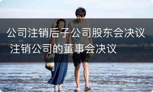 公司注销后子公司股东会决议 注销公司的董事会决议