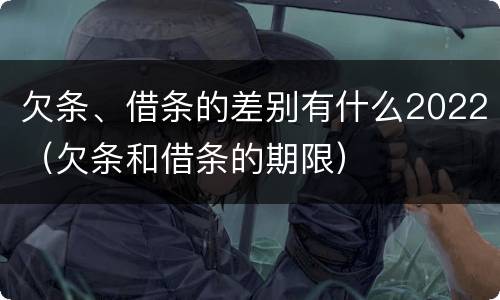 欠条、借条的差别有什么2022（欠条和借条的期限）