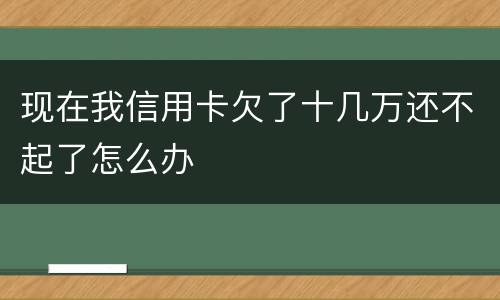 现在我信用卡欠了十几万还不起了怎么办