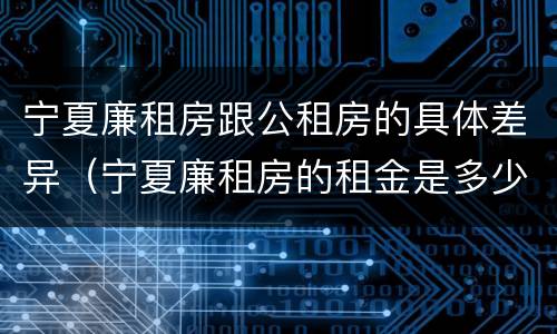 宁夏廉租房跟公租房的具体差异（宁夏廉租房的租金是多少钱）