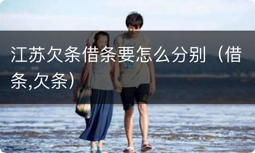江苏欠条借条要怎么分别（借条,欠条）