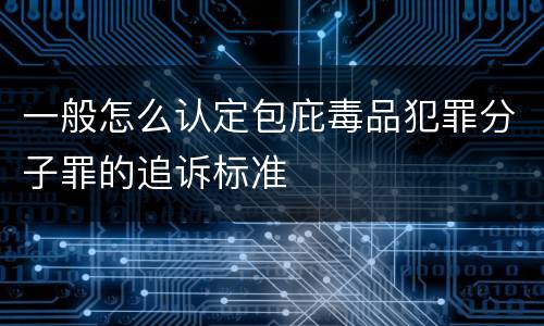 一般怎么认定包庇毒品犯罪分子罪的追诉标准