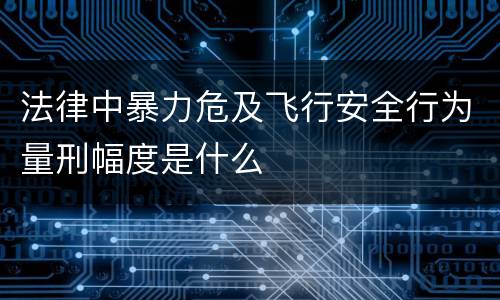 法律中暴力危及飞行安全行为量刑幅度是什么