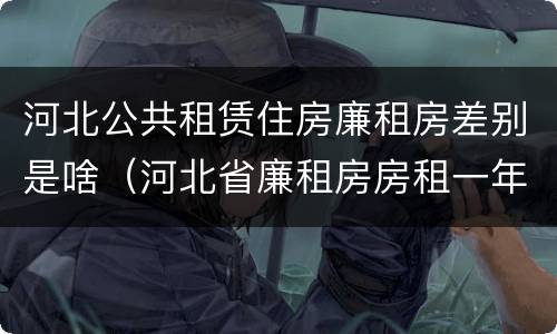 河北公共租赁住房廉租房差别是啥（河北省廉租房房租一年多少钱）