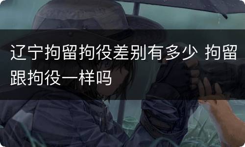 辽宁拘留拘役差别有多少 拘留跟拘役一样吗