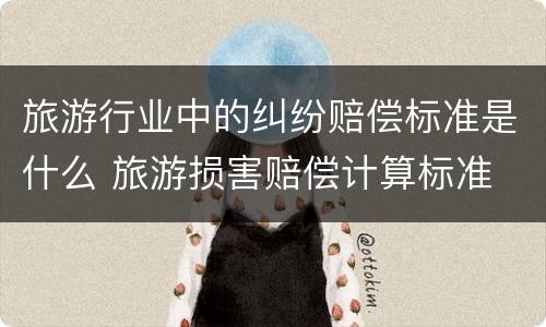 旅游行业中的纠纷赔偿标准是什么 旅游损害赔偿计算标准
