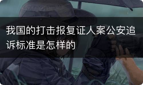 我国的打击报复证人案公安追诉标准是怎样的