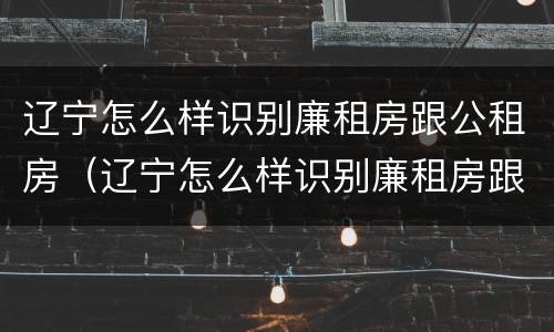 辽宁怎么样识别廉租房跟公租房（辽宁怎么样识别廉租房跟公租房呢）