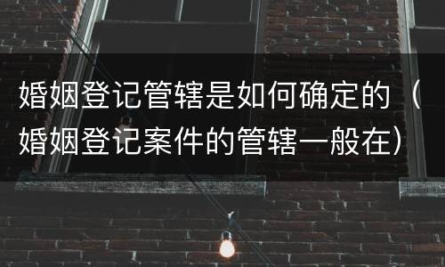 婚姻登记管辖是如何确定的（婚姻登记案件的管辖一般在）