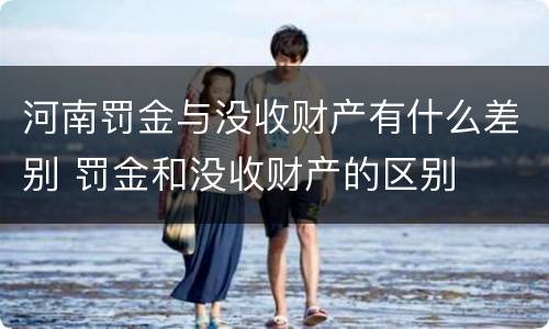 河南罚金与没收财产有什么差别 罚金和没收财产的区别