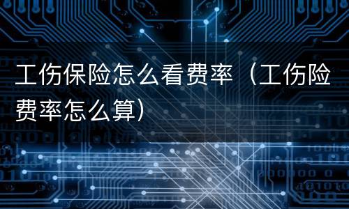 工伤保险怎么看费率（工伤险费率怎么算）