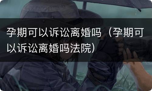 孕期可以诉讼离婚吗（孕期可以诉讼离婚吗法院）