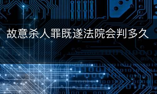 故意杀人罪既遂法院会判多久