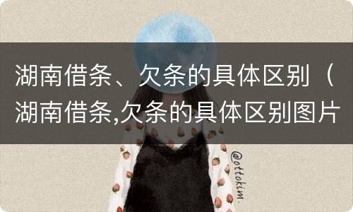 湖南借条、欠条的具体区别（湖南借条,欠条的具体区别图片）