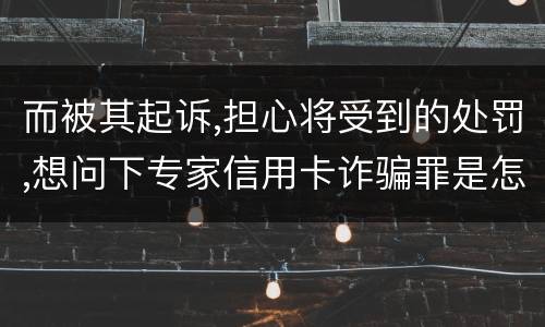 而被其起诉,担心将受到的处罚,想问下专家信用卡诈骗罪是怎样判罚的