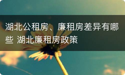 湖北公租房、廉租房差异有哪些 湖北廉租房政策