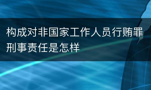 构成对非国家工作人员行贿罪刑事责任是怎样