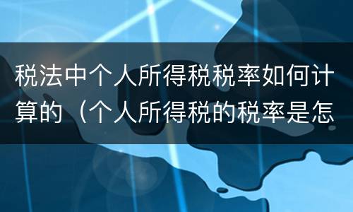 税法中个人所得税税率如何计算的（个人所得税的税率是怎么计算的）