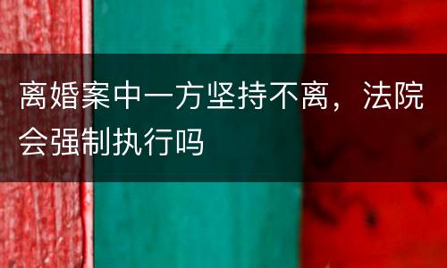 离婚案中一方坚持不离，法院会强制执行吗
