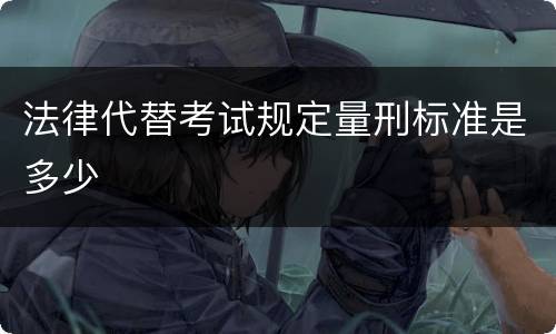 法律代替考试规定量刑标准是多少