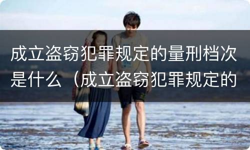 成立盗窃犯罪规定的量刑档次是什么（成立盗窃犯罪规定的量刑档次是什么）