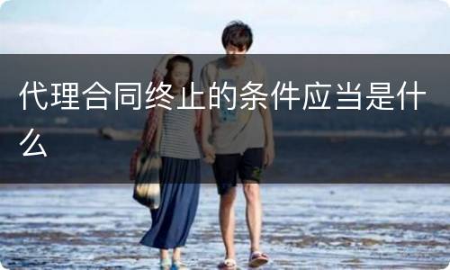 代理合同终止的条件应当是什么