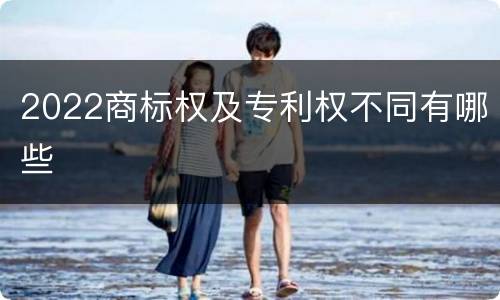2022商标权及专利权不同有哪些