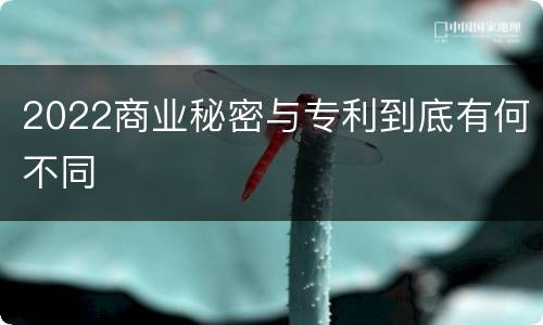 2022商业秘密与专利到底有何不同