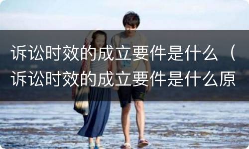 诉讼时效的成立要件是什么（诉讼时效的成立要件是什么原则）